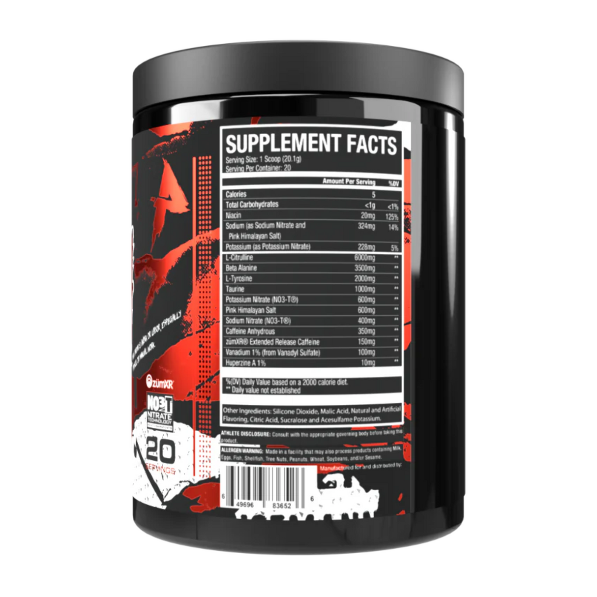 Alchemy Labs Yakka Pre-Workout Label
