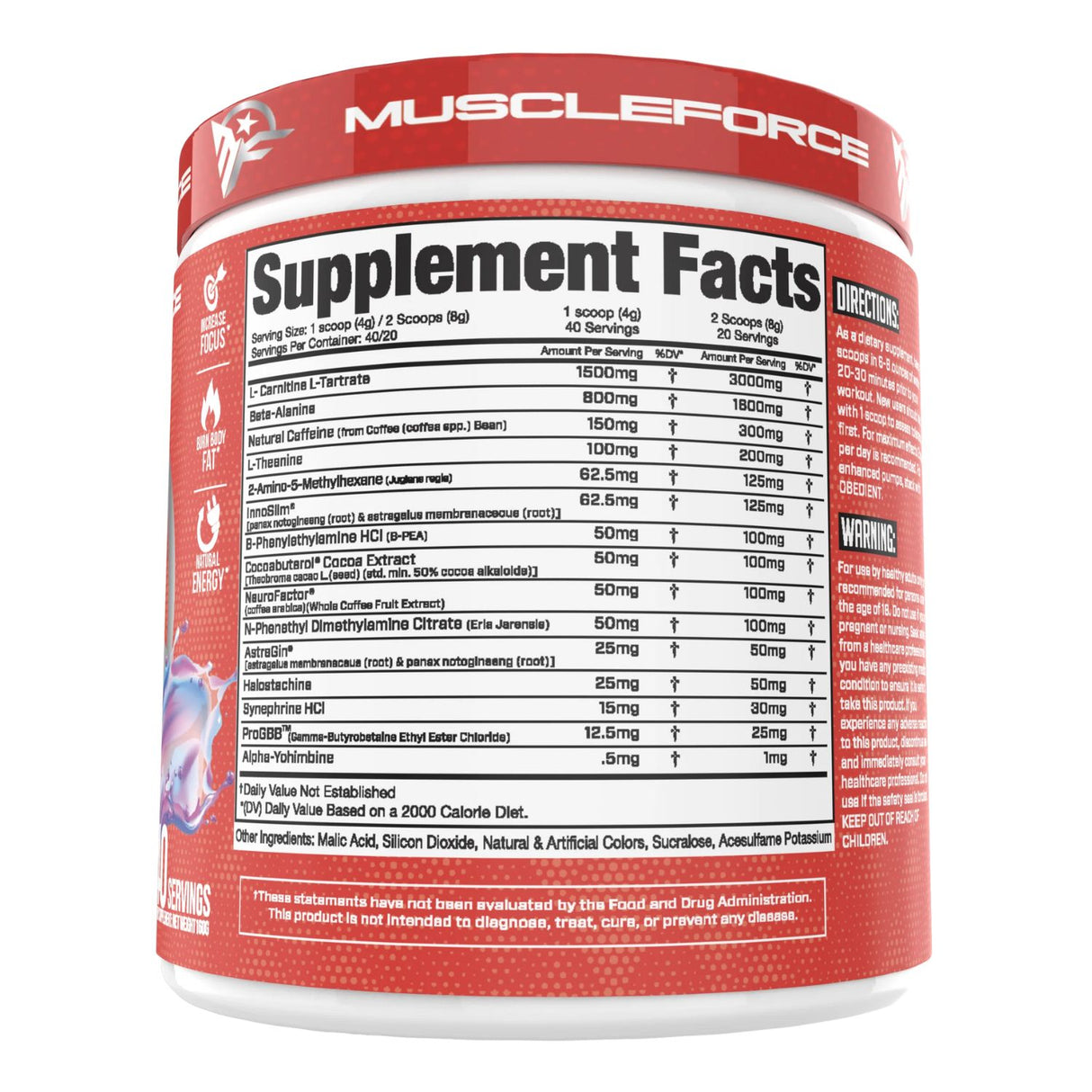 MuscleForce Defiant Shredded Label