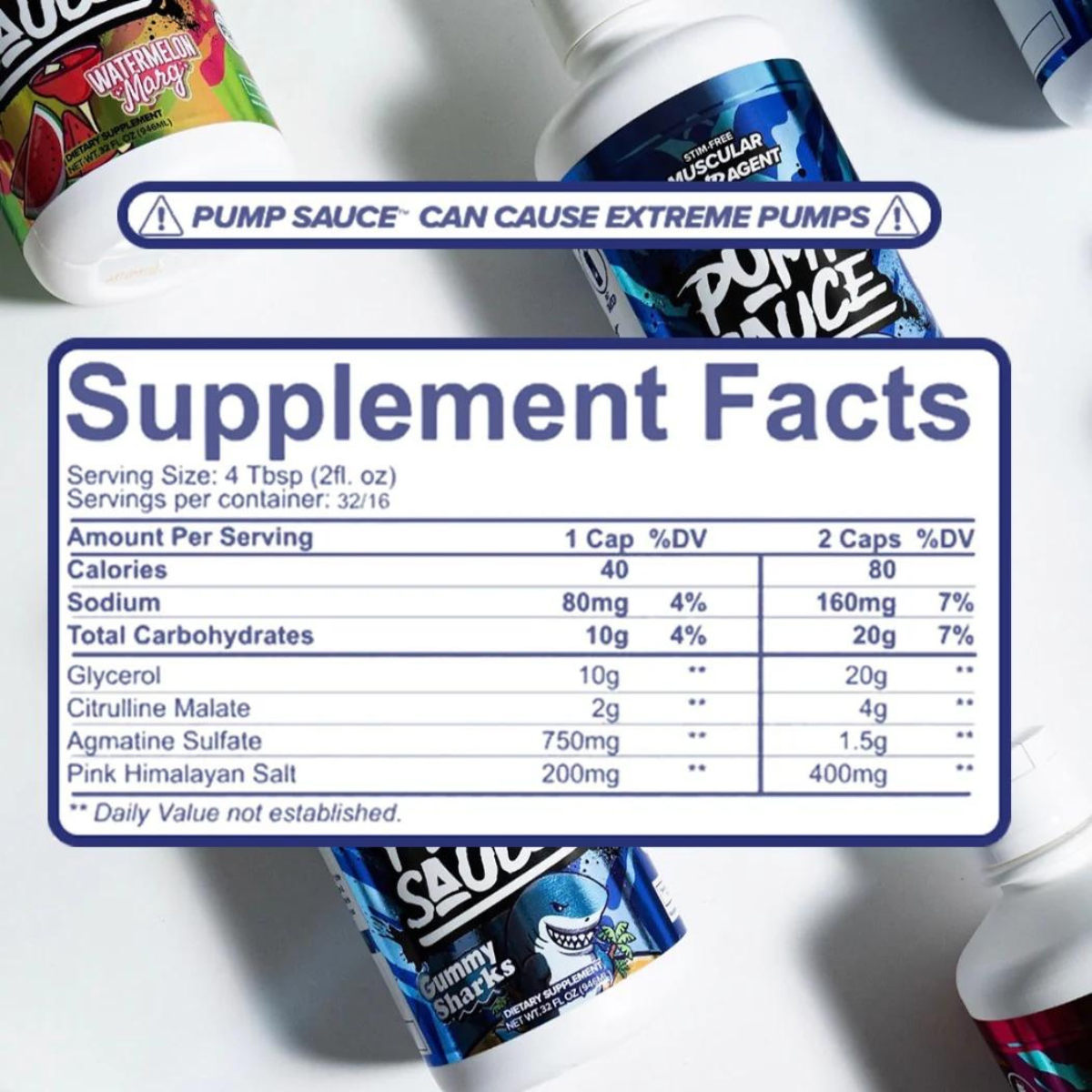 Pump Sauce Stim-Free Pre-Workout Supplement Facts