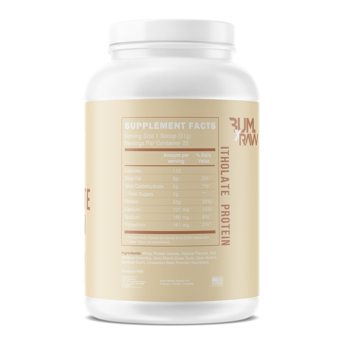 Raw CBUM Itholate Protein