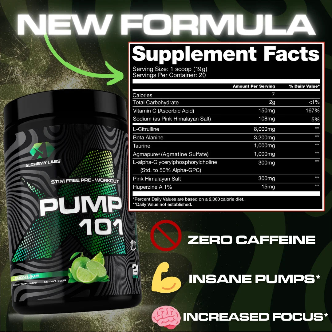 Alchemy Labs Pump 101 Supplement Facts