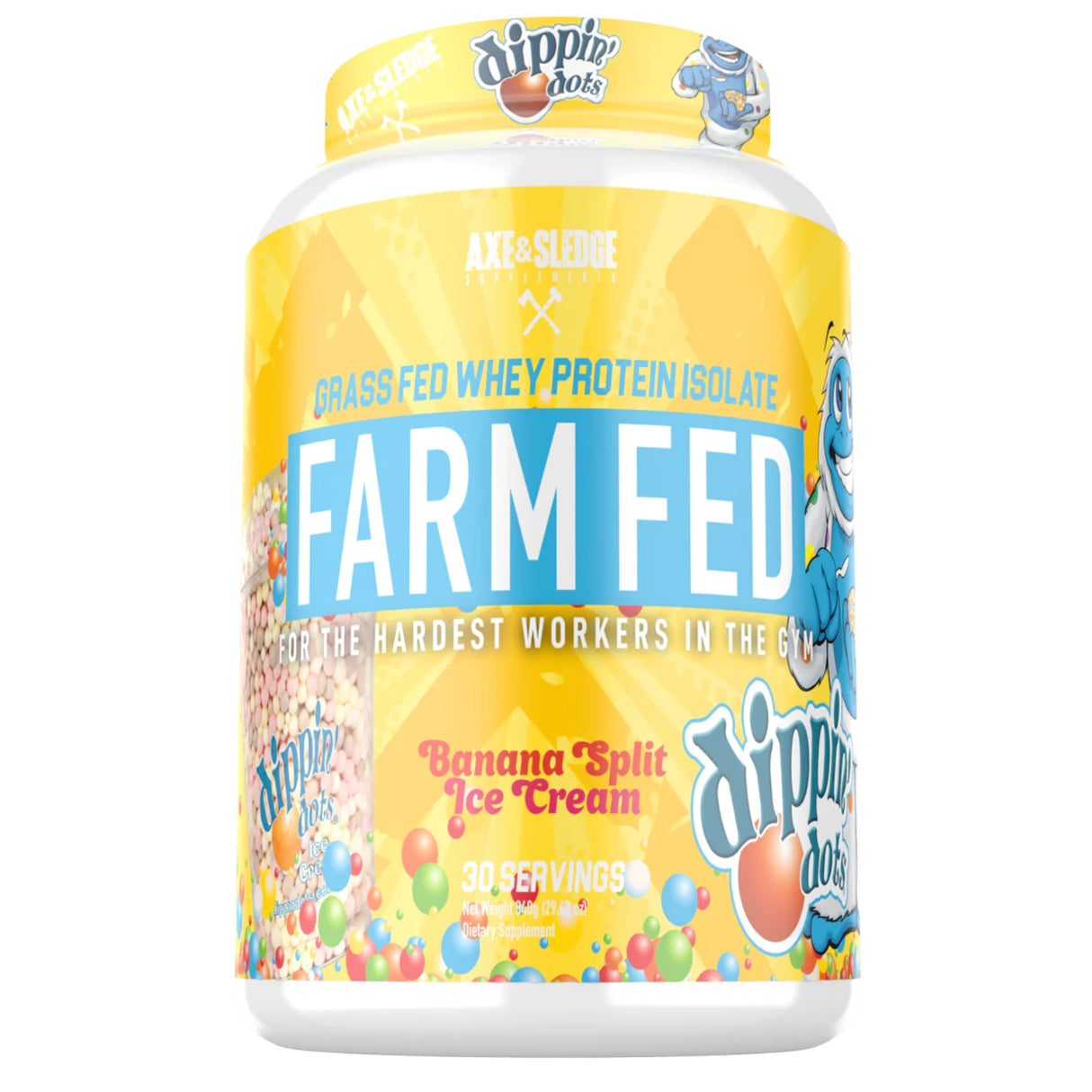 Axe & Sledge Farm Fed 30 Servings - Dippin Dots Banana Split