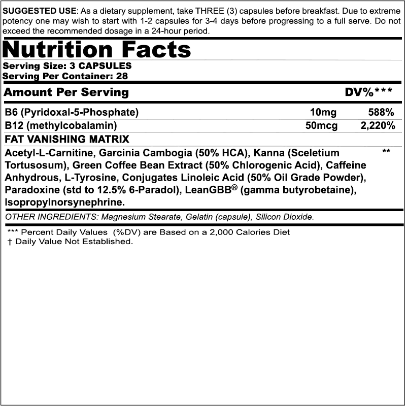 Black Magic Supply Magic Eraser Potent Thermogenic Fat Burner Nutrition Facts