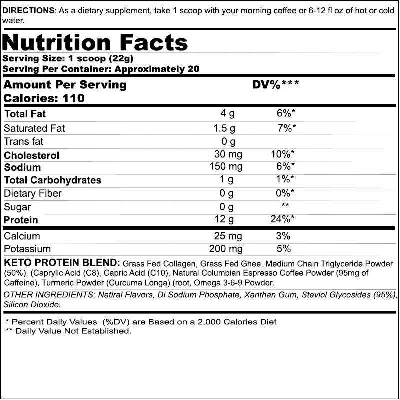 Black Magic Supply Skull Dust Keto Collagen Creamer Nutrition Facts
