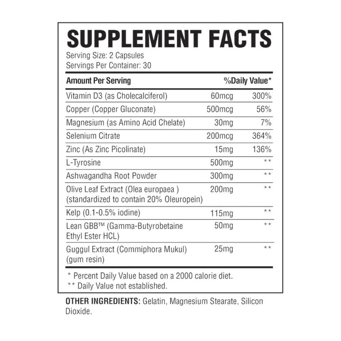 Condemned Labz Thyrogenic - Supplement Facts