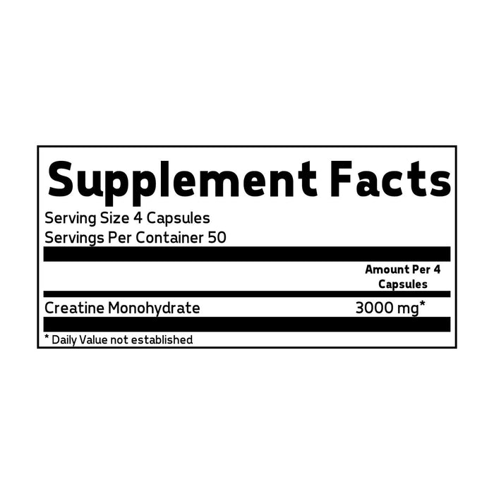 Glaxon Dr. Creatine Supplement Facts