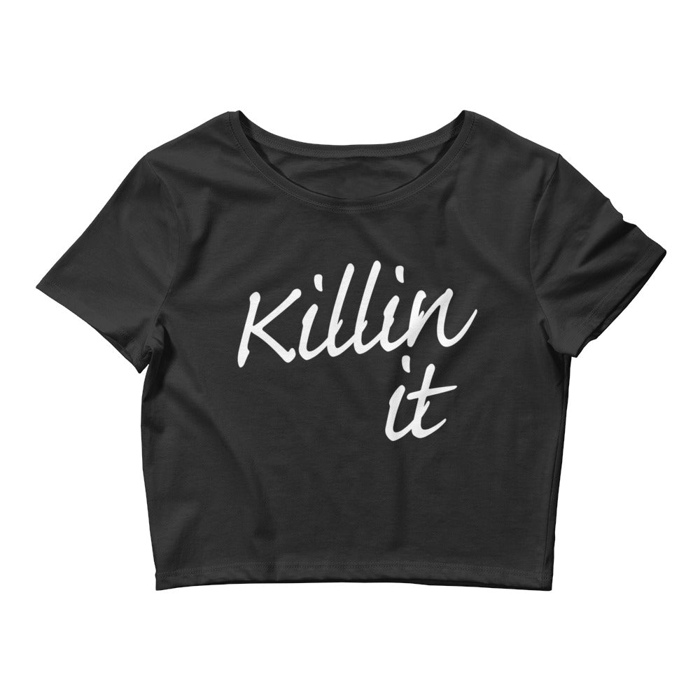 Supplement City Women’s Killin It Crop Tee - Black