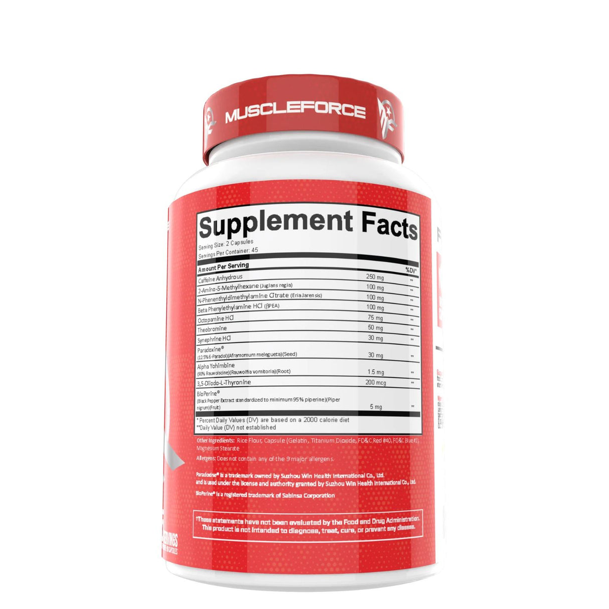 MuscleForce Vanquish Hardcore Supplement Facts