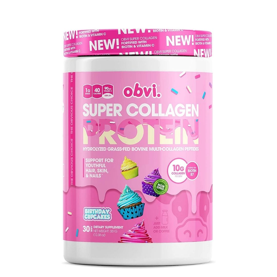 Obvi Super Collagen Protein, Birthday Cupcakes