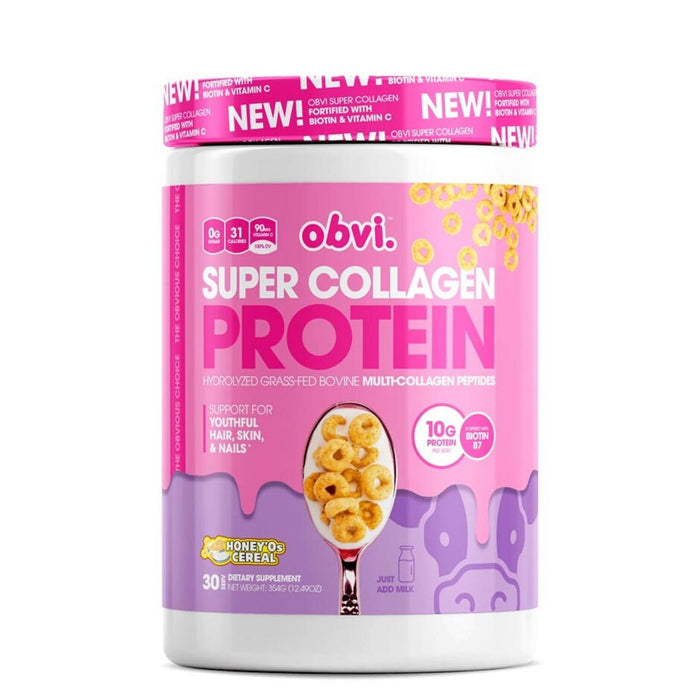 Obvi Super Collagen Protein, Honey O's Cereal