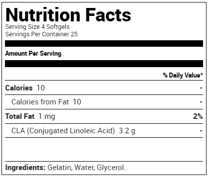Purus Labs CLA Conjugated Linoleic Acid Supplement Facts