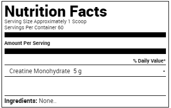 Purus Labs Creatine - Supplement Facts