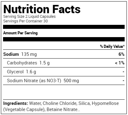 Purus Labs NOXygen Liquicaps Supplement Facts