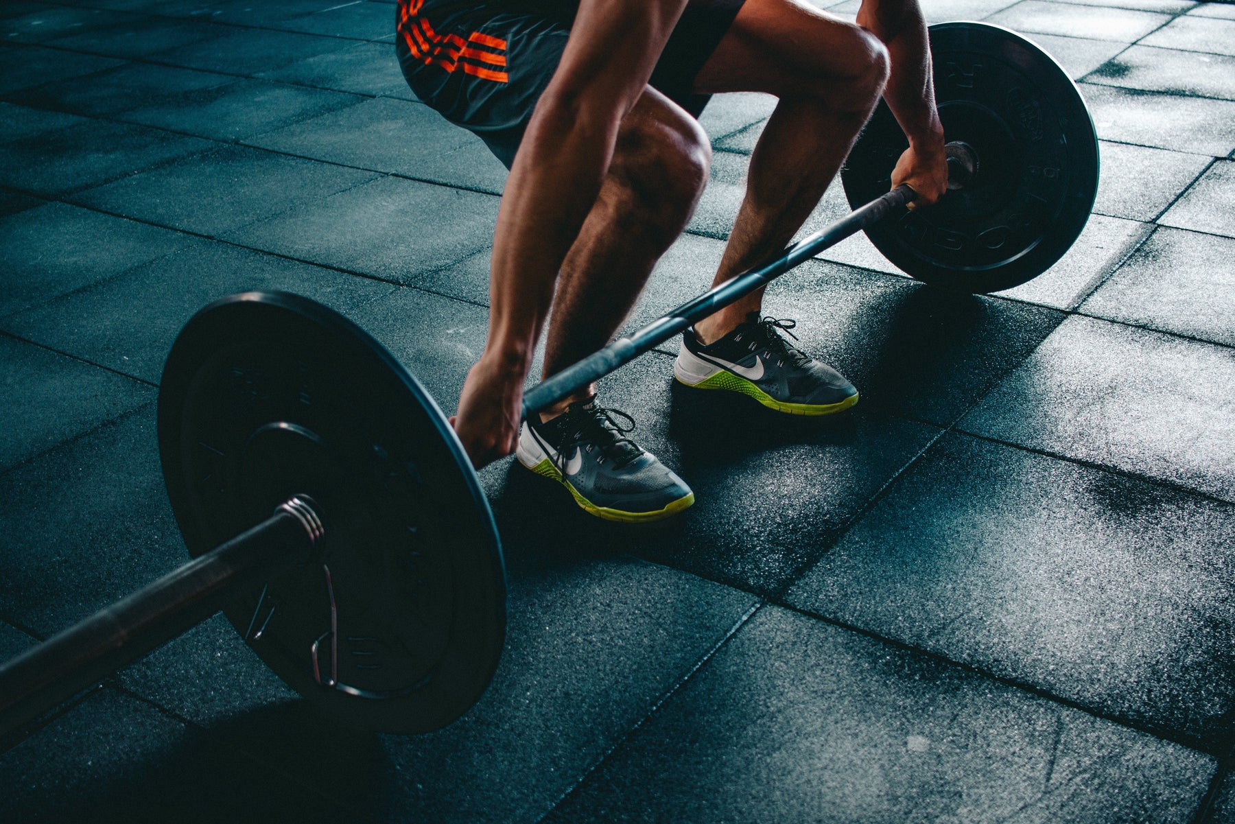 Man performing a deadlift