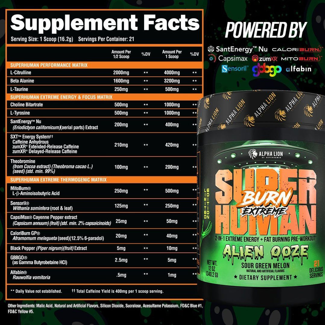 Alpha Lion Superhuman Burn Extreme PreWorkout — Supplement City USA