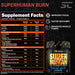 Alpha Lion SuperHuman Burn 21 Servings - Supplement Facts