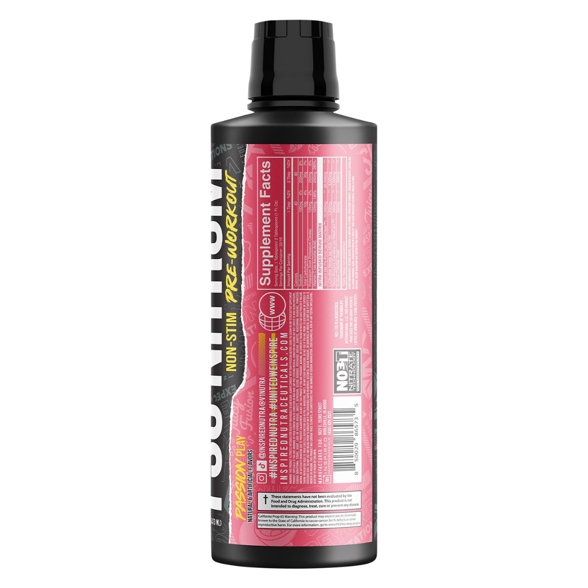 Inspired x V1 Nutra FSU Nitrum - Passion Play Supplement Label