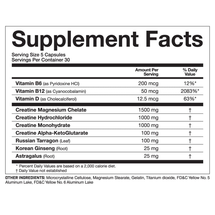 Magnum Nutraceuticals Big C - Supplement Facts Table