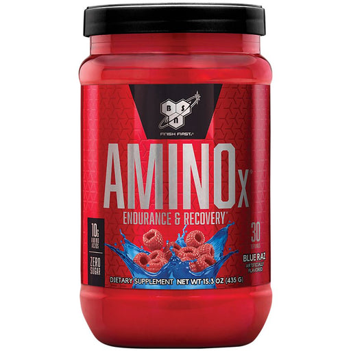 BSN Amino X Muscle Recovery & Endurance Powder with BCAAs - Blue Raspberry 