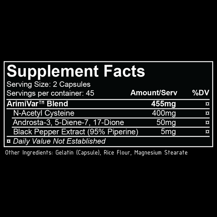 REPP Sports Arimivar Supplement Facts