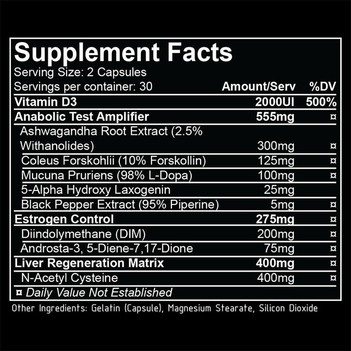 REPP Sports R-PCT Supplement Facts