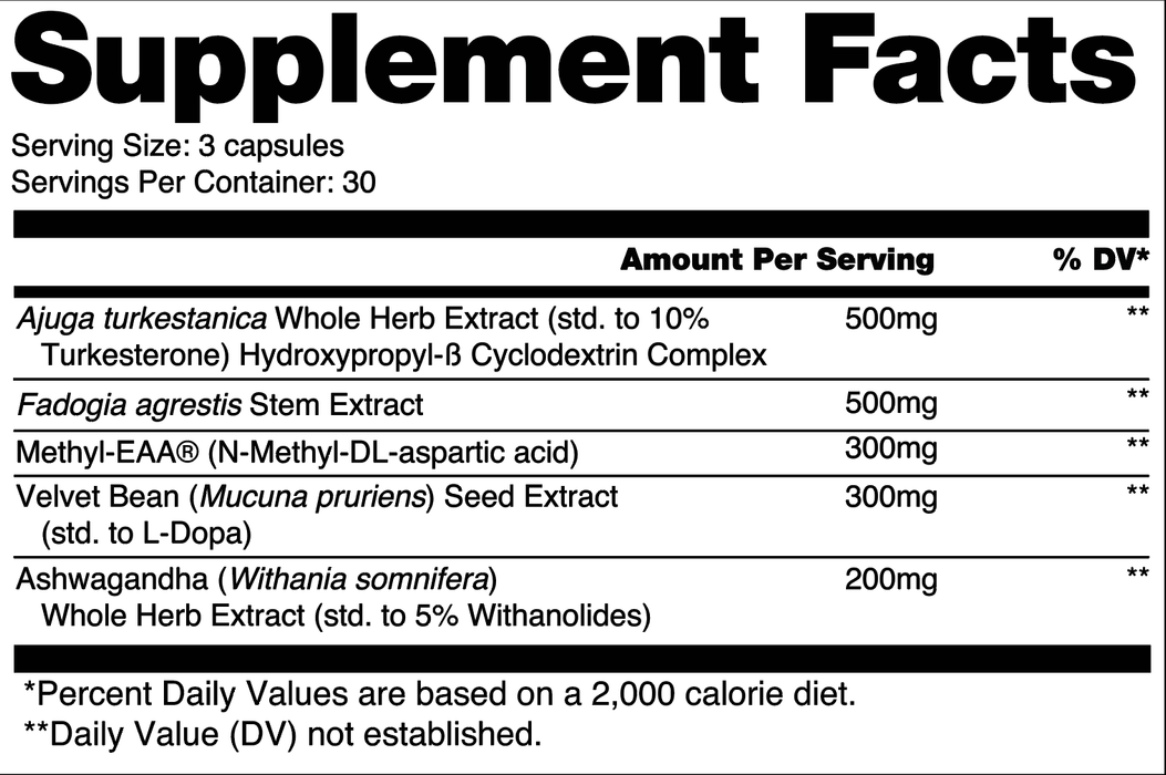 Alchemy Labs Altered Supplement Facts