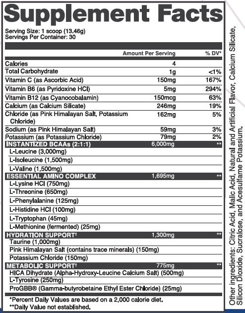 Alchemy Labs Amino Tide Supplement Facts