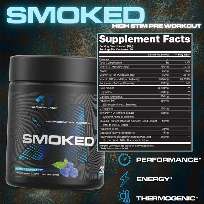 Alchemy Labs Smoked Pre Workout Supplement Facts