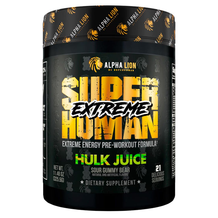Alpha Lion Superhuman Extreme Pre-Workout - Hulk Juice, 21 Servings
