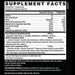 Betancourt Nutrition B-NOX Ripped Thermogenic Pre-Workout - Supplement Facts