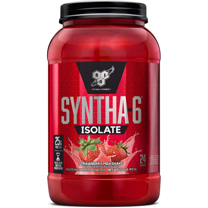 BSN SYNTHA-6 ISOLATE Protein Powder, Whey Protein Isolate - 2lbs Strawberry Milkshake