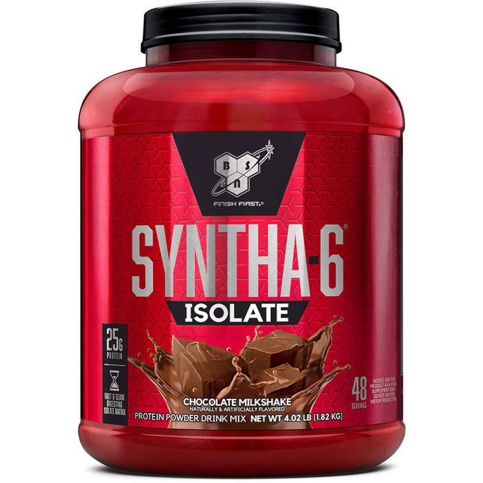 BSN SYNTHA-6 ISOLATE Protein Powder, Whey Protein Isolate - 4 lbs Chocolate Milkshake