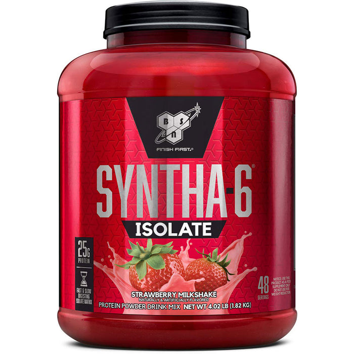 BSN SYNTHA-6 ISOLATE Protein Powder, Whey Protein Isolate - 4 lbs Strawberry Milkshake