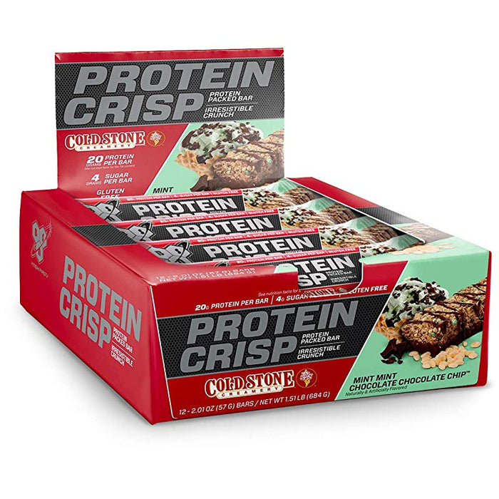 BSN Protein Crisp Protein Bars, 12 Bars-Mint Mint Chocolate Chip