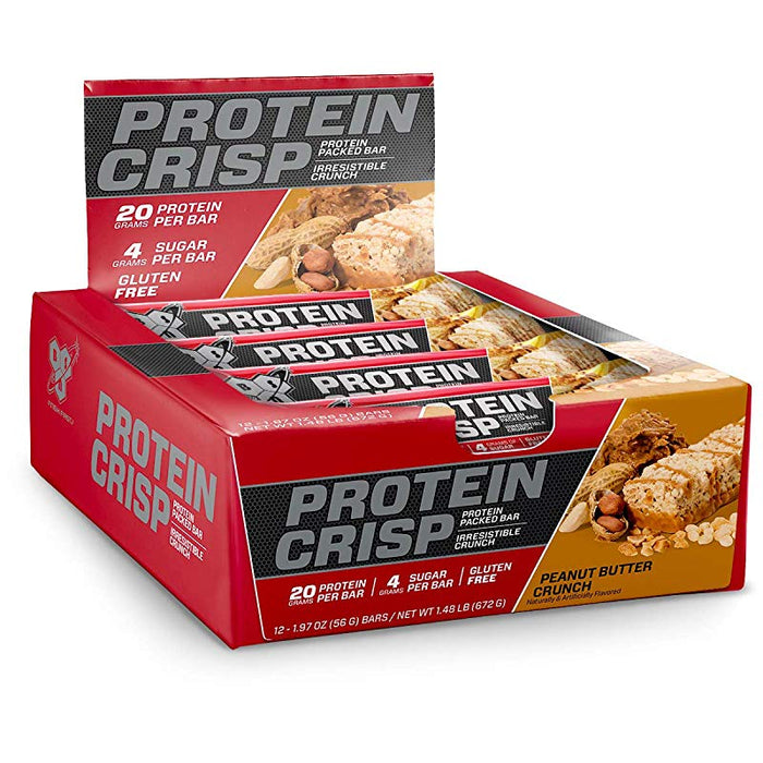 BSN Protein Crisp Protein Bars, 12 Bars-peanut butter crunch