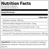 Controlled Labs Blue Sugar Supplement Facts