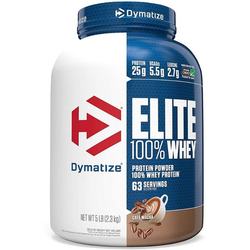 Dymatize Elite 100% Whey Protein - Cafe Mocha 5 lbs.