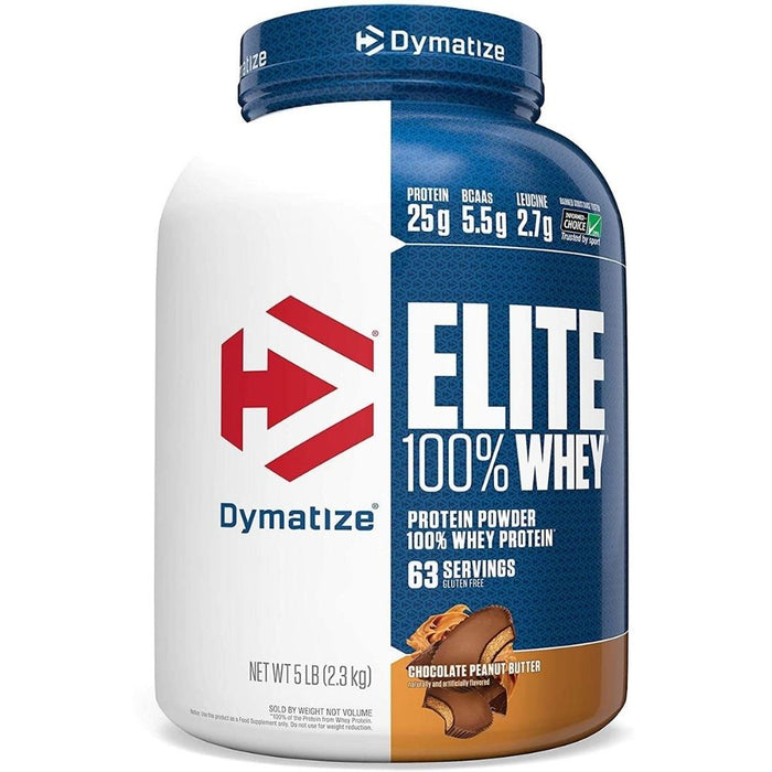 Dymatize Elite 100% Whey Protein - Chocolate Peanut Butter 5 lbs.