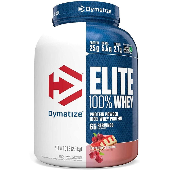Dymatize Elite 100% Whey Protein - Raspberry Cheesecake 5 lbs.