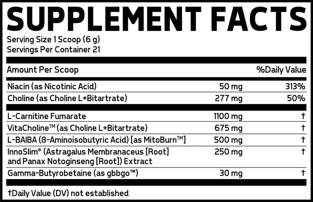 Glaxon Thermal V2 Supplement Facts