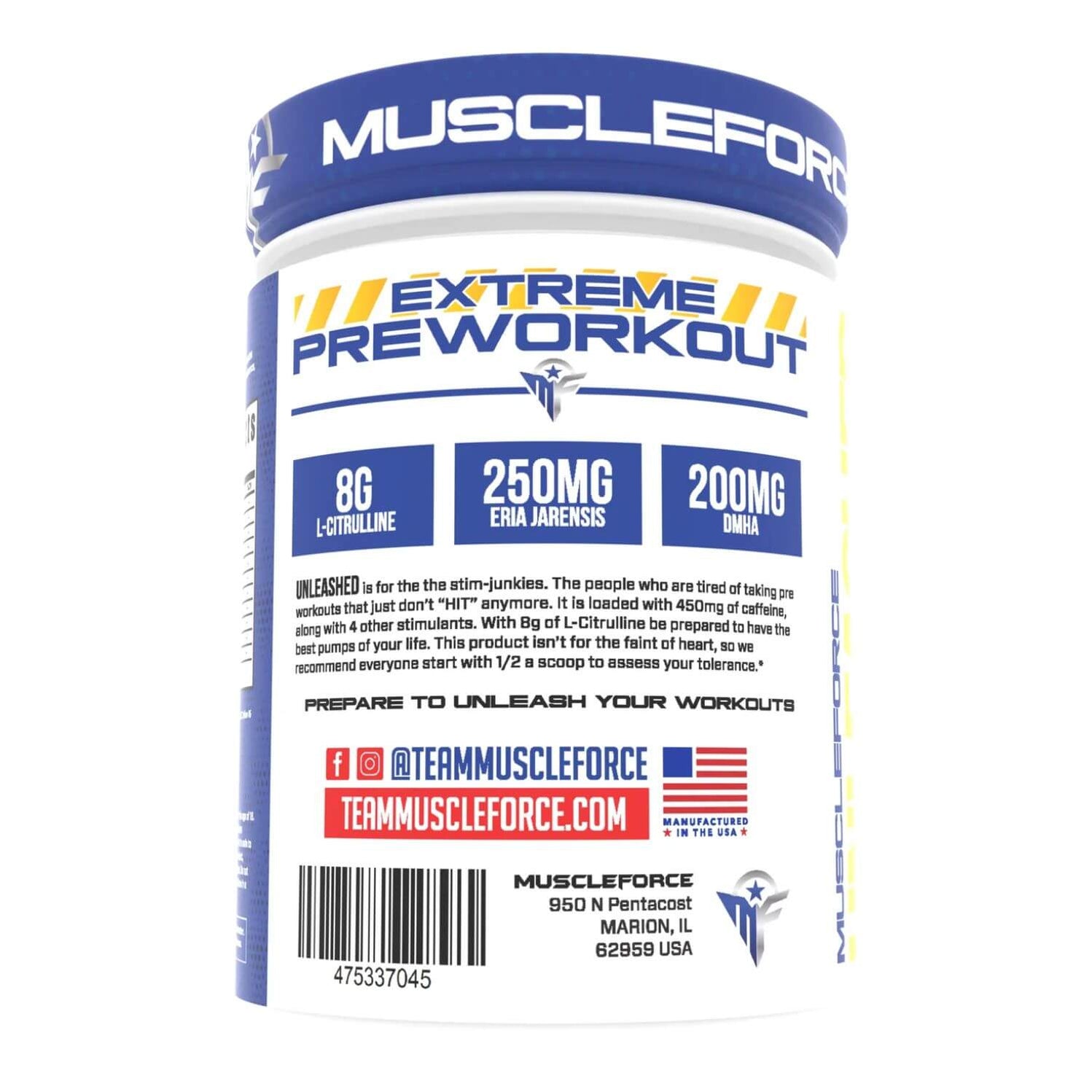 MuscleForce Defiant Unleashed PreWorkout — Supplement City USA