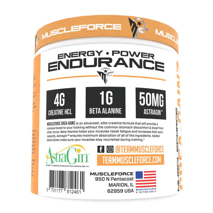 MuscleForce Crea-Gainz Ingredients and Benefits
