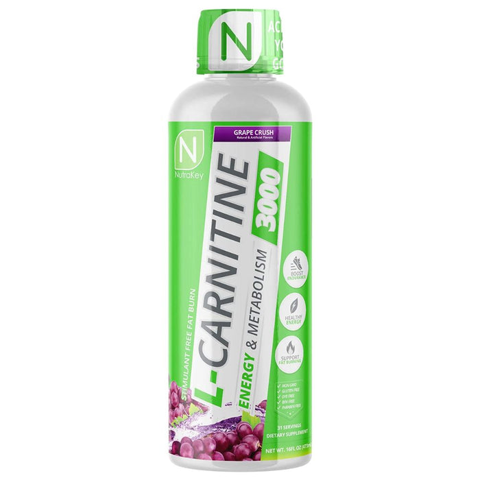 Nutrakey L-Carnitine 3000 - 31 Servings, Grape Crush