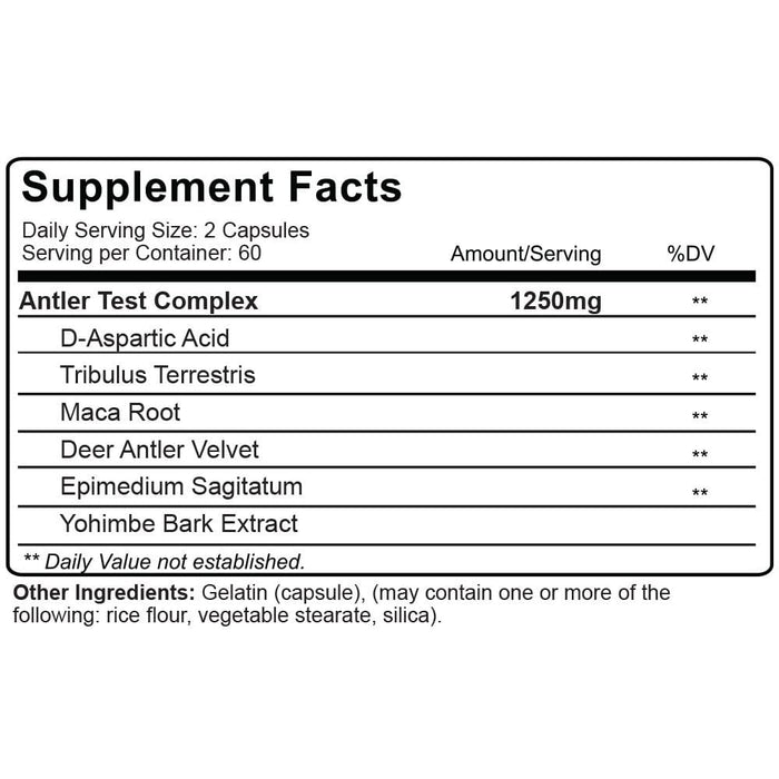 NutraKey Antler Test Supplement Facts