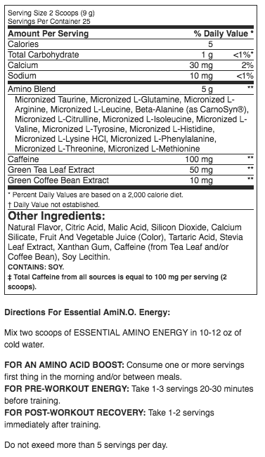 Optimum Nutrition Essential Amino Energy Free