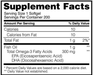 Optimum Nutrition Omega 3 Fish Oil, Supplement Facts