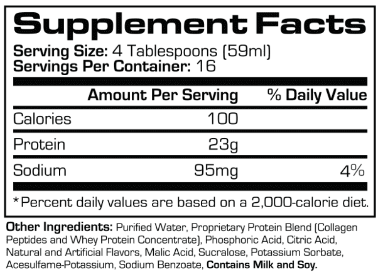 Pro Supps Amino23 Liquid Amino Acid Supplement Facts