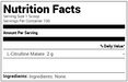 Purus Labs Citruline Malate Supplement Facts