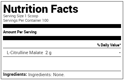 Purus Labs Citruline Malate Supplement Facts