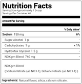 Purus Labs NOXygen Powder Supplement Facts